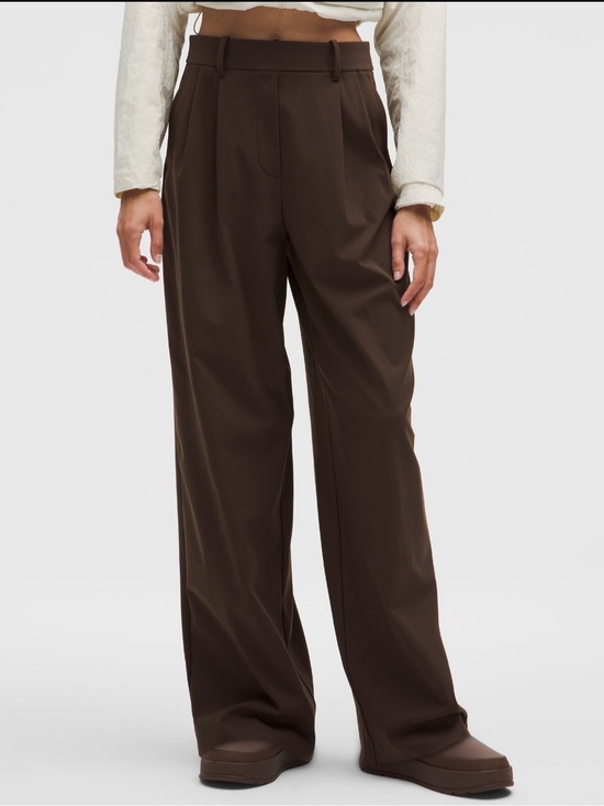 lululemon athletica Pants - Lululemon Daydrift Regular Wide Trousers Size M 31”L Walnut Crunch Brown